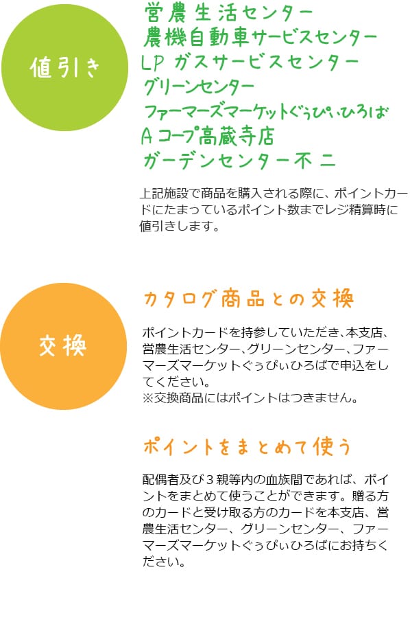 ウキウキポイントカード サービス Ja尾張中央